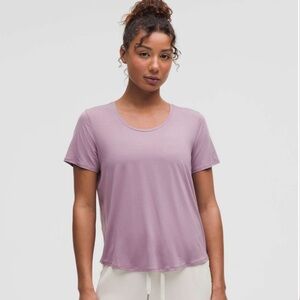 Lululemon Modal-Silk Twist-Back Short-Sleeve Shirt Lavender Lux
